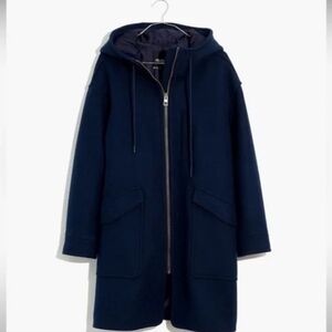 Madewell Dark Blue Hooded Utility Jacket
